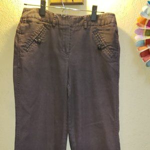 Brown, striped, light denim, stretch size 8